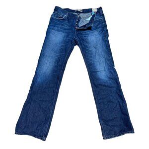 Straight Leg Button Fly Jeans Sz 36x34 USA MADE Dylan George Relaxed Fit Mens